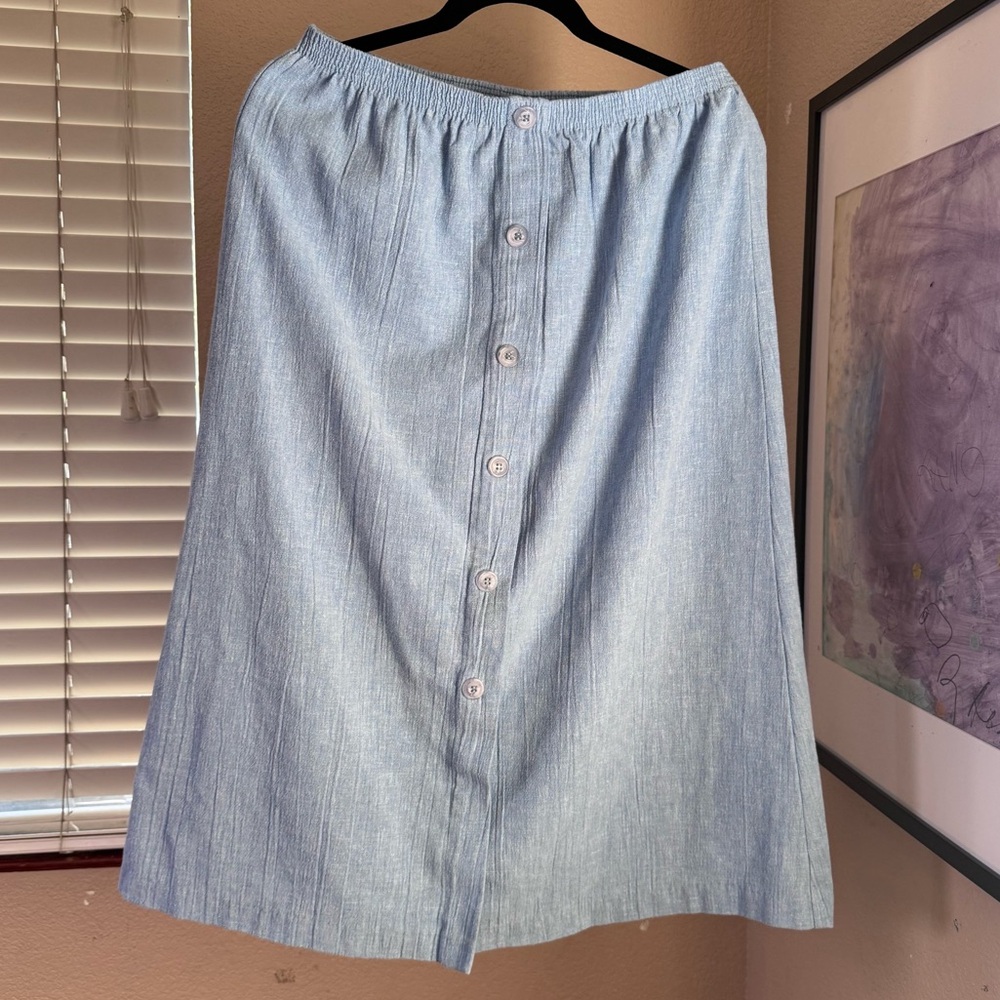 Blair A-Line Skirt in Soft Blue
